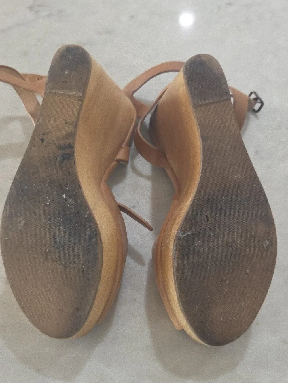 Splendid Camel/Tan Peep-Toe Slingback Heels